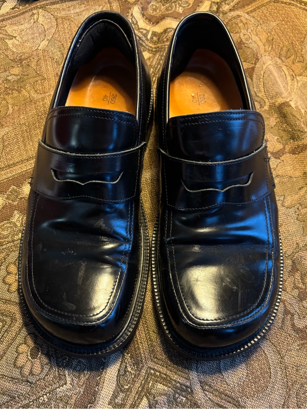 Birkenstock Men's Black Leather Penny Loafers EU 40
